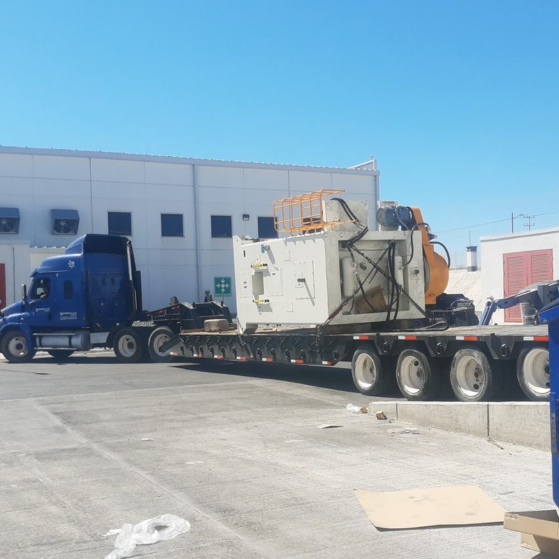 Load staged on site before the lift.