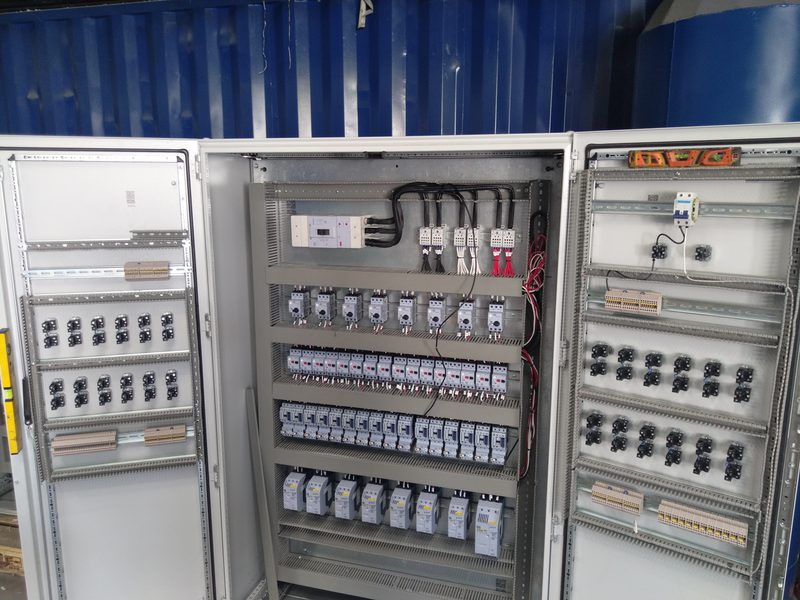 Control panel built and wired for the line.