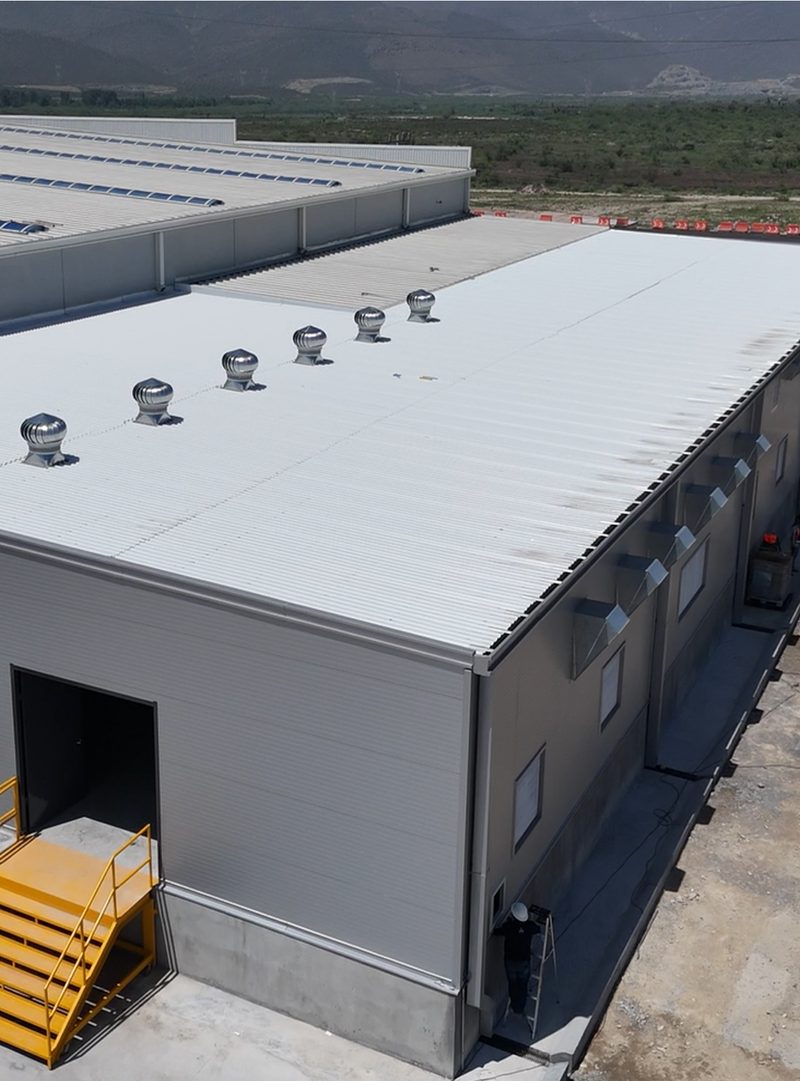 Completed utility room and office block.