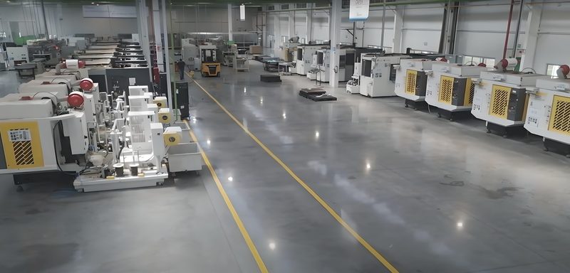 The completed valve body machining line.